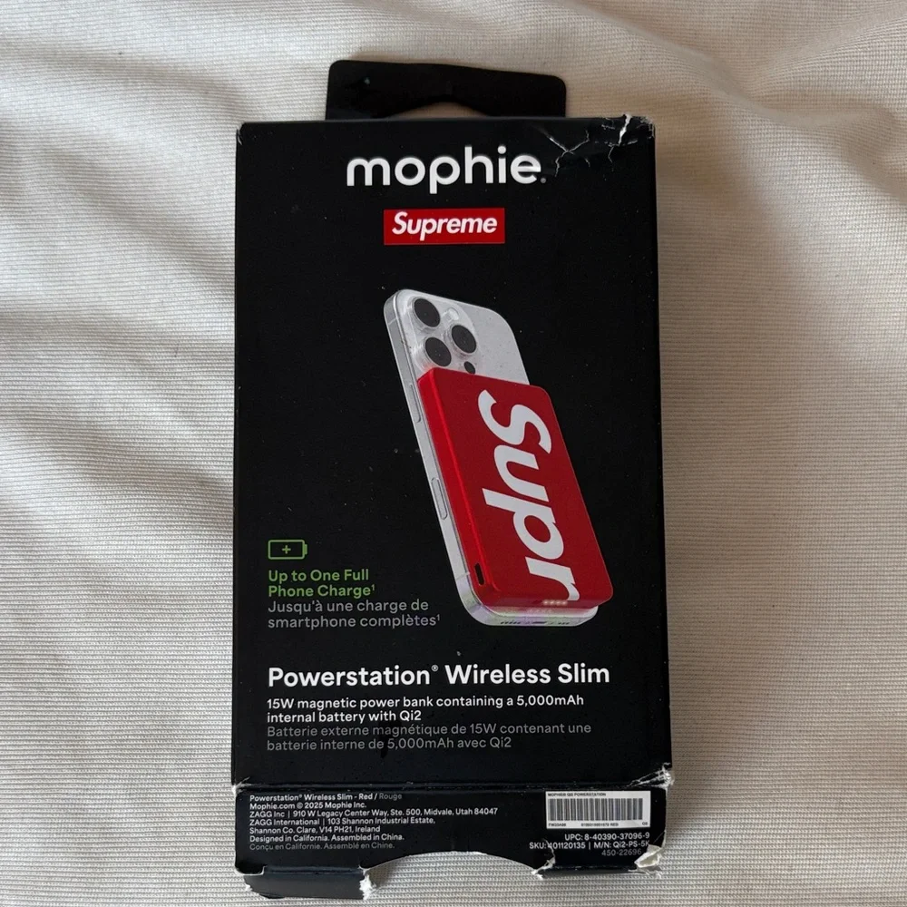 Supreme Mophie Collab Portable Charger Red Card Case